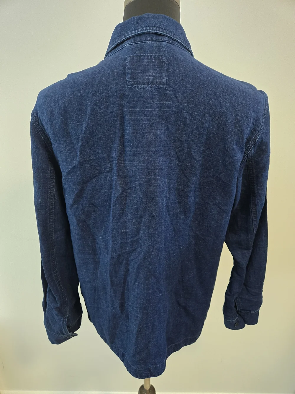 Banana Republic Linen Cotton Navy Blue Button Jacket Size S